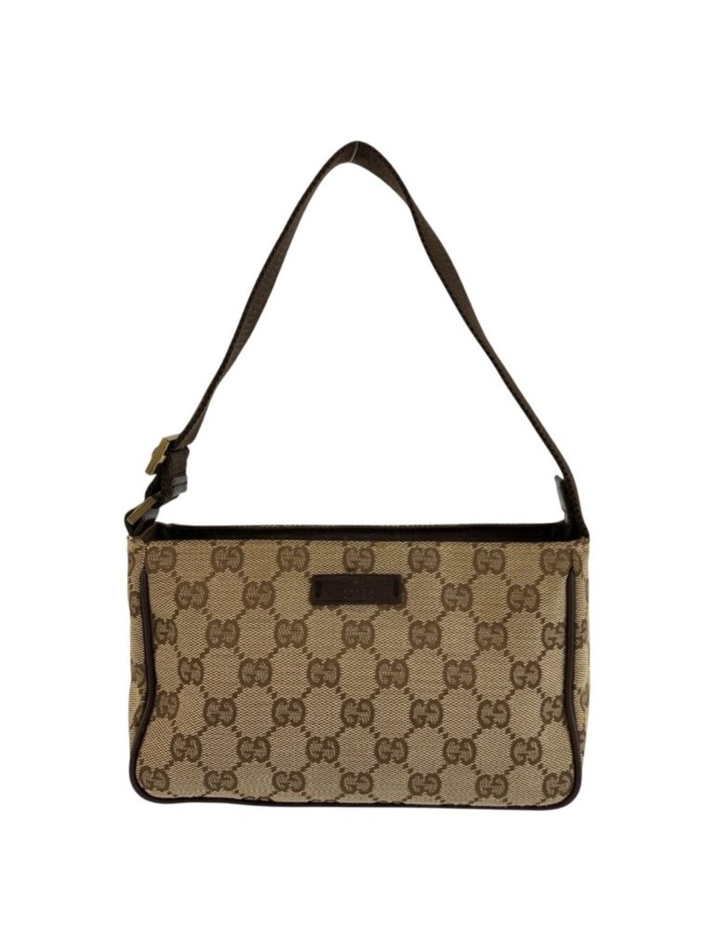 Gucci Brown Beige GG Canvas Handbag Pouch